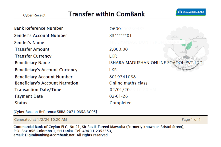 Online Transfer